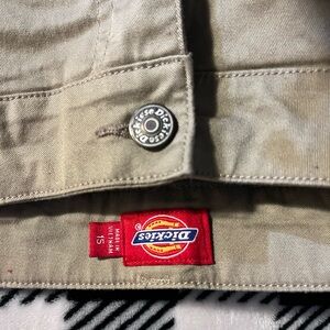 Dickies Tan Work Pants with Red Logo Tab